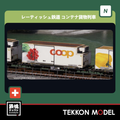 Nｹﾞｰｼﾞ  KATO 10-1731 ﾚｰﾃｨｯｼｭ鉄道 ｺﾝﾃﾅ貨物列車 8両ｾｯﾄ...
