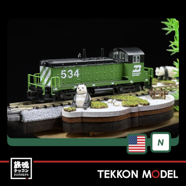 Nｹﾞｰｼﾞ ﾎﾋﾞｰｾﾝﾀｰｶﾄｰ  HobbyCenter KATO  176-4377 EMD NW2 Burlington Northern #534 - 画像 (3)