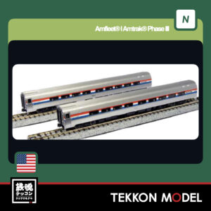 Nｹﾞｰｼﾞ ﾎﾋﾞｰｾﾝﾀｰｶﾄｰ HobbyCenter KATO 106-6293 Amfleet® II Amtrak® Phase III Paint Coach 2 Car Set 2026年8月予定